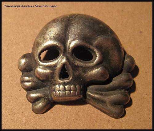 Totenkopf Jawless Skull  -  for the SS ?