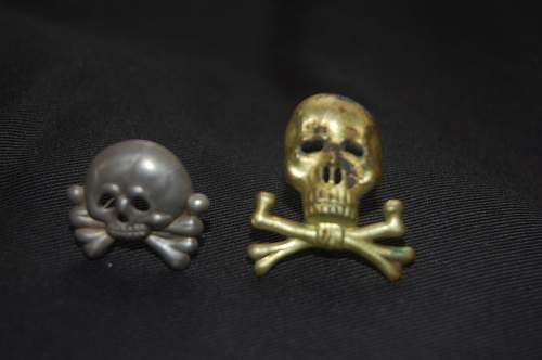 Two totenkopf and eagle