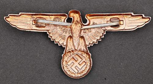 Zimmermann badges of wartime make, with finish