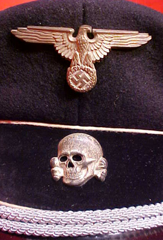 Original Allgemeine/ Waffen SS cap insignia set