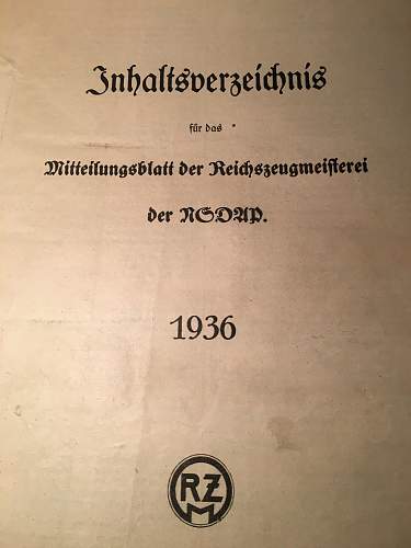 Mitteilungsblatt der RZM June 1934