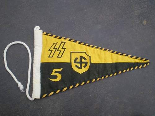 SS Pennant w/RZM Tag: Authentic? For a Staff Car?