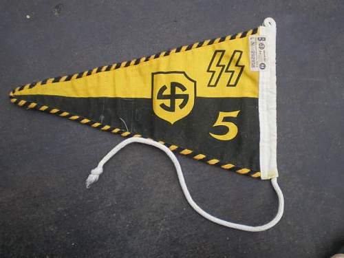 SS Pennant w/RZM Tag: Authentic? For a Staff Car?