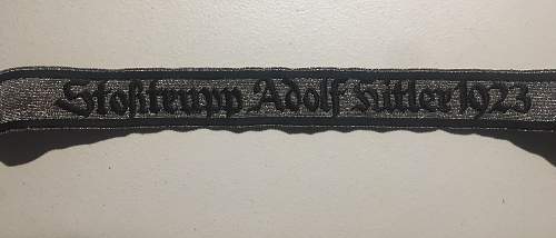 Stosstrupp Adolf Hitler 1923 Cuff Title