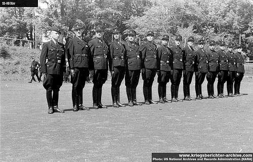 Black SS uniform in wear, 1943