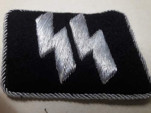 SS officer collar tab for review