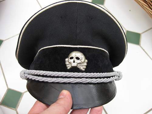 black ss officers cap,opinions please