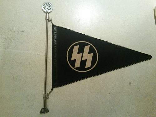 SS flag and pole