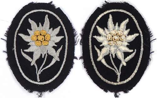 SS Gebirgsjäger edelweiss badge.