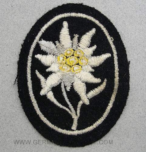 SS Gebirgsjäger edelweiss badge.