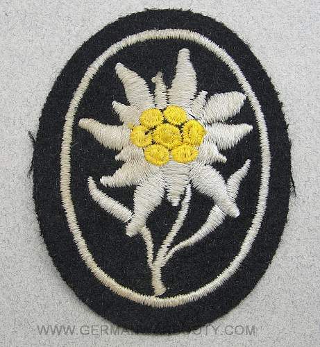 SS Gebirgsjäger edelweiss badge.