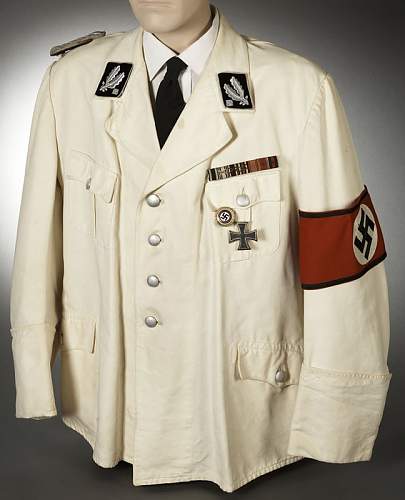 White SS Brigadefuhrer's Summer Tunic for Sale