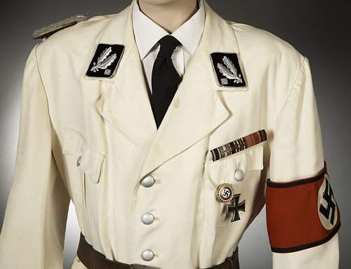 White SS Brigadefuhrer's Summer Tunic for Sale