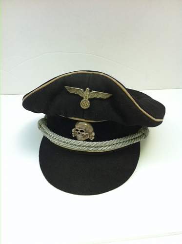 Grey SS enlisted/NCO cap with runic interior