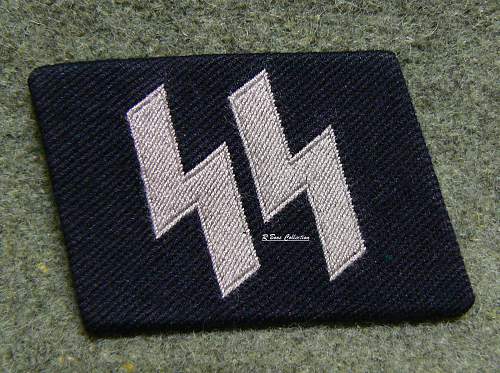 SS Collar Tab Dachau Made