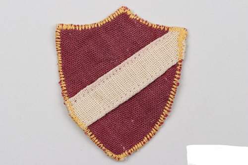 First pattern Latvian volunteer sleeve shield