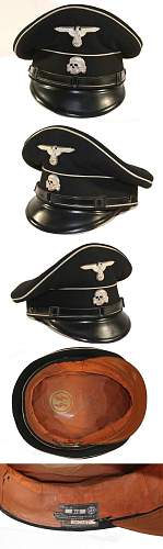 black SS officer's cap