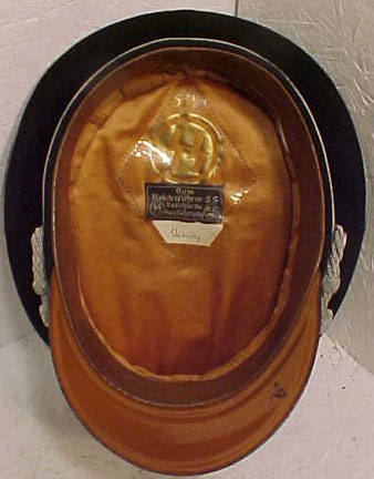 black SS officer's cap