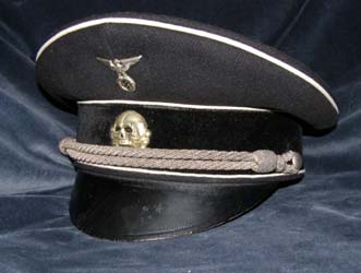 black SS officer's cap