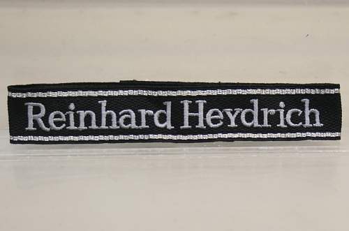 SS REINHARD HEYDRICH CUFF BAND,,,good or bad