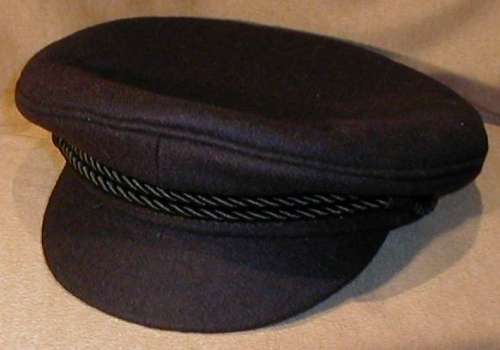 black SS officer's cap