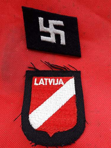 Latvian Fire Cross Collar Tab.....