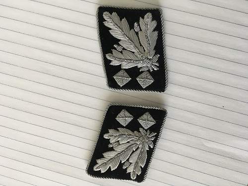 Obergruppenfuherer collar tabs/ SS general tabs