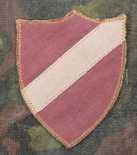 First pattern Latvian volunteer sleeve shield