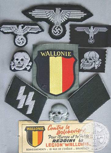 Belgian SS Cloth Insignia &amp; E.Reitz