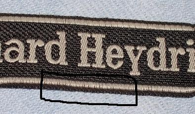 Bevo SS cuff Titles: Reinhard Heydrich and Florian Geyer