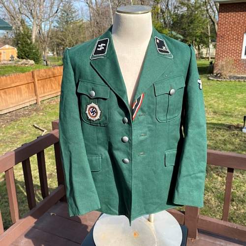 Recent acquisition – SS-Bahnschutz open-collar 4-button Officer’s tunic - Authentic?