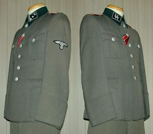 Waffen SS tunic, and breeches for viewing...