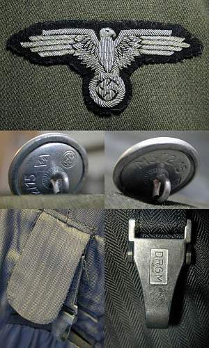 Waffen SS tunic, and breeches for viewing...