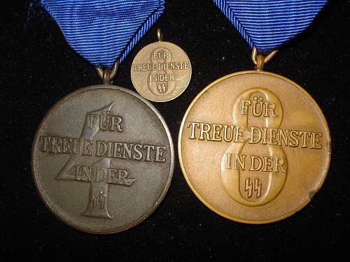 SS 4 &amp; 8 year service medals