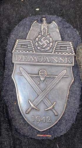 Original DEMJANSK SS 1942 Arms shield?