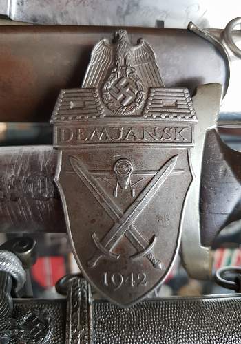 Original DEMJANSK SS 1942 Arms shield?