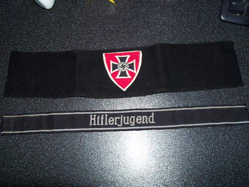 Hitler Jugend cuff title and armband