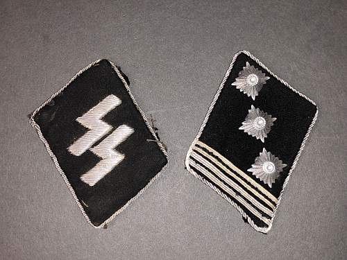 SS Obersturmführer collar tab - genuine?