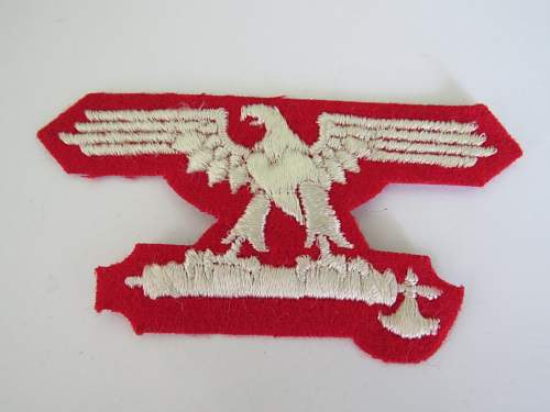 29th Waffen Grenadier Division SS Collar Tab in wear photo's