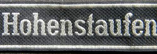 Waffen ss Hohenstaufen bevo cuff title