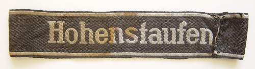 Waffen ss Hohenstaufen bevo cuff title