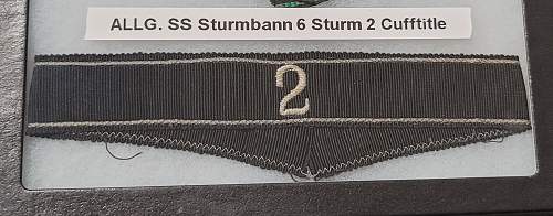 Sturmbann 6 Sturm 2 white border cufftitle original?