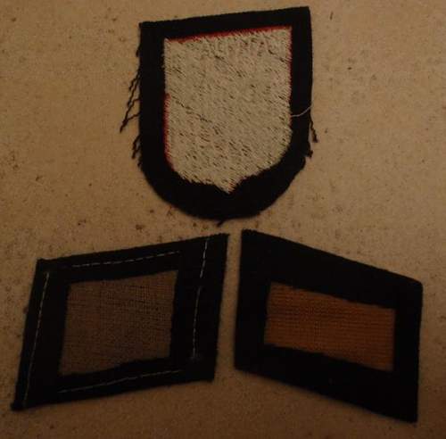 Latvian and Dutch SS collar tabs