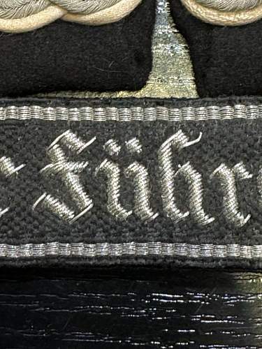 Ss officer der fuhrer cuff title and shoulder board with monogram