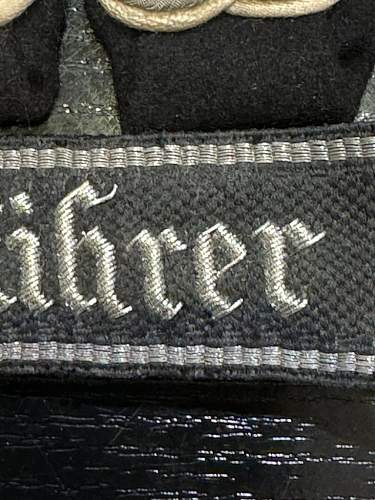 Ss officer der fuhrer cuff title and shoulder board with monogram