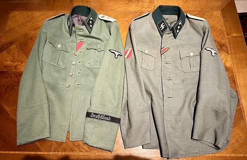 My two Waffen ss m36 officer tunics for review