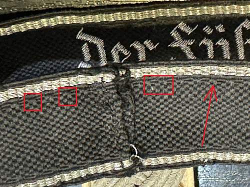 Ss officer der fuhrer cuff title and shoulder board with monogram