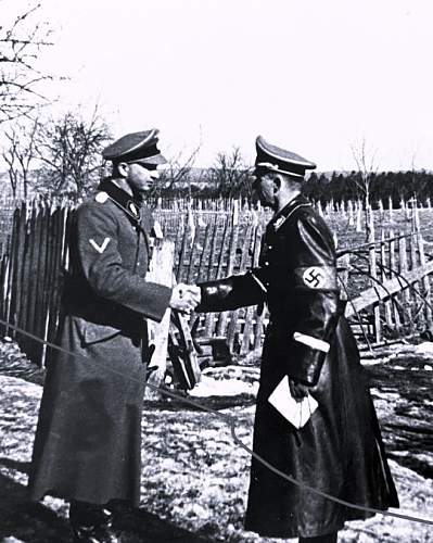 Black SS uniform in wear, 1943