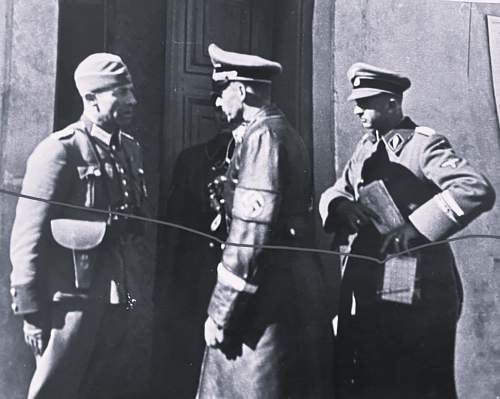 Black SS uniform in wear, 1943