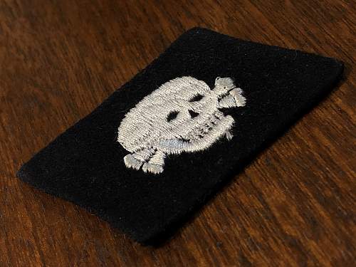 WW2 Waffen-SS 3rd SS Panzer Division Totenkopf TK EM NCO Collar Tab Dachau